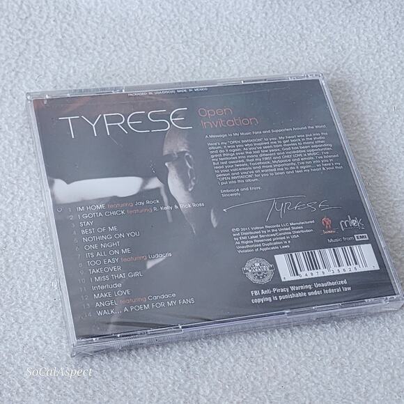 Tyrese Autographed Open Invitation CD sealed Best Buy BB - Picture 3 of 4
